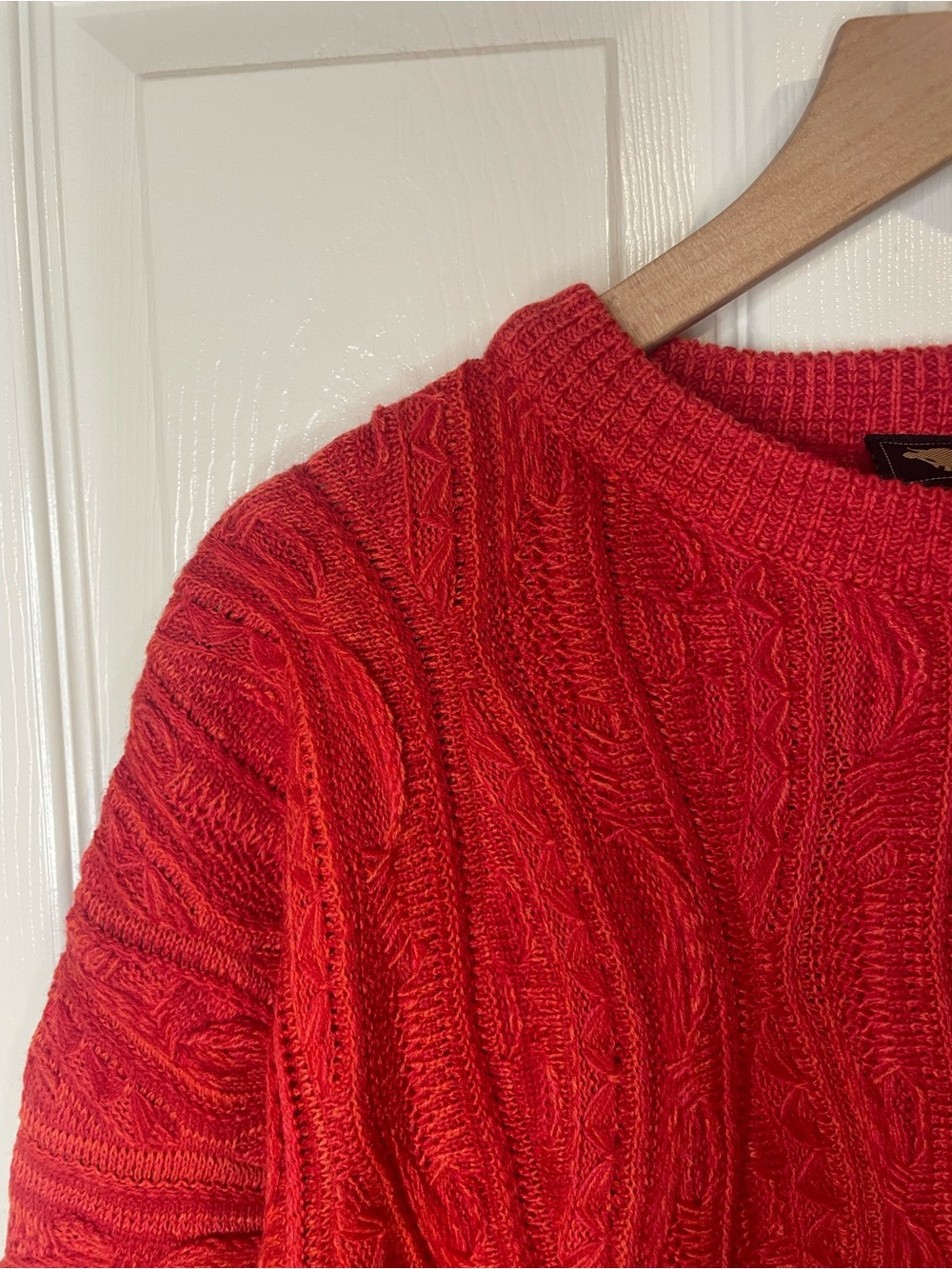 Delf USA COOGI Style Red Knit Crewneck Sweater Size XL - Picture 6 of 9